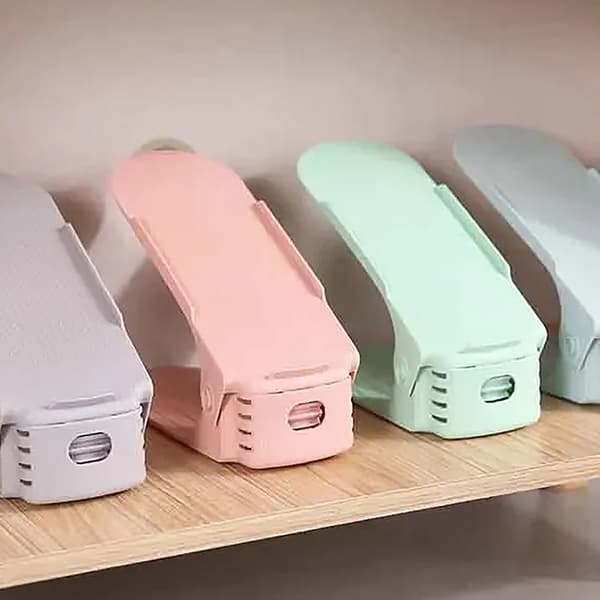 Justerbar förvaring Dubbel tjock sko rack Organizer sko Ca White