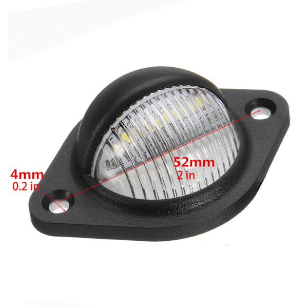 1kpl 12V LED-numerokilpi Valaisin pyöreä LED-rekisterikilpi