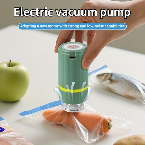 Elektrisk Luftpump För Vakuumförpackningspåsar Handhållen Vakuumförseglare Pump U White