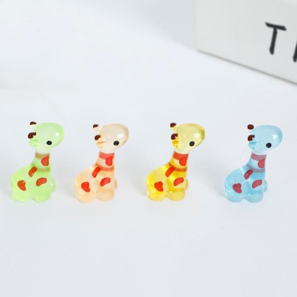 10 st Mini Lysande Giraff Miniatyrer e Djurfigurer För Mic A7