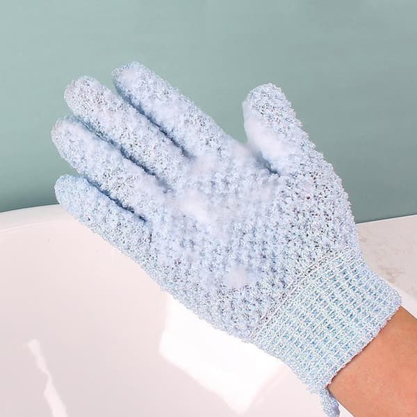 Badhandskar Duschrengöring Badhandskar Exfolierande Handskar Massage Blue
