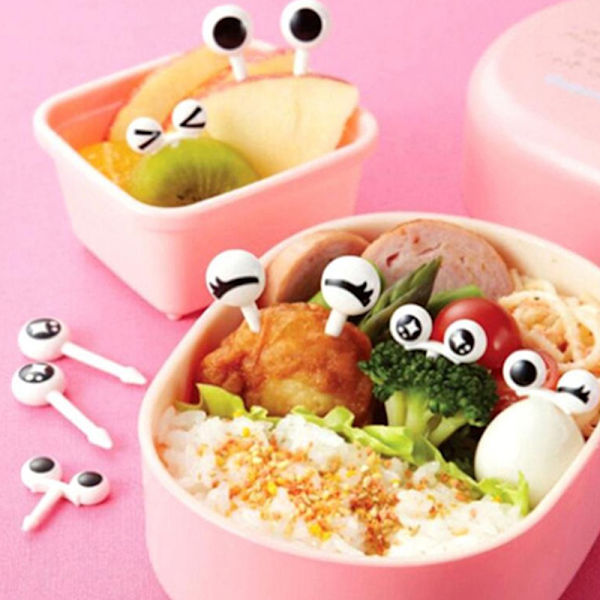 Mini Eyes Børn Frugtgaffel Børn Farm Cartoon Fork Bento Snac