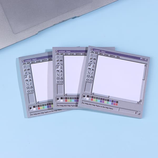 50 ark vintage computer tegning sticky notes - ideel til kunst A1