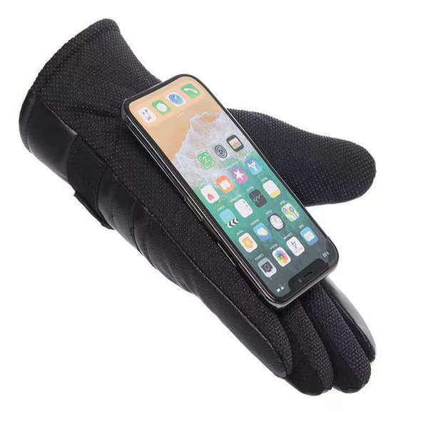 Vinter Herre Dame Hansker Touch Cold Waterproof Riding Gloves Ru Black