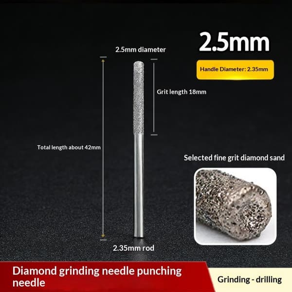 5 stk. Mini Diamant Cylindrisk Fil Lille Diameter Broaching Fil A2