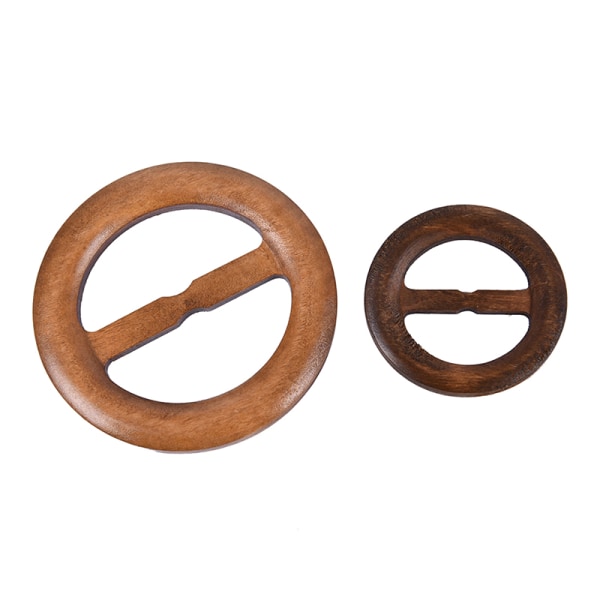 Rund form Håndlaget Wooden Crafts Beltespenne Ring Wood Clothing 6cm