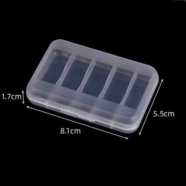 1 uppsättning transparent rektangulär förvaringslåda i plast DIY smycken O A2