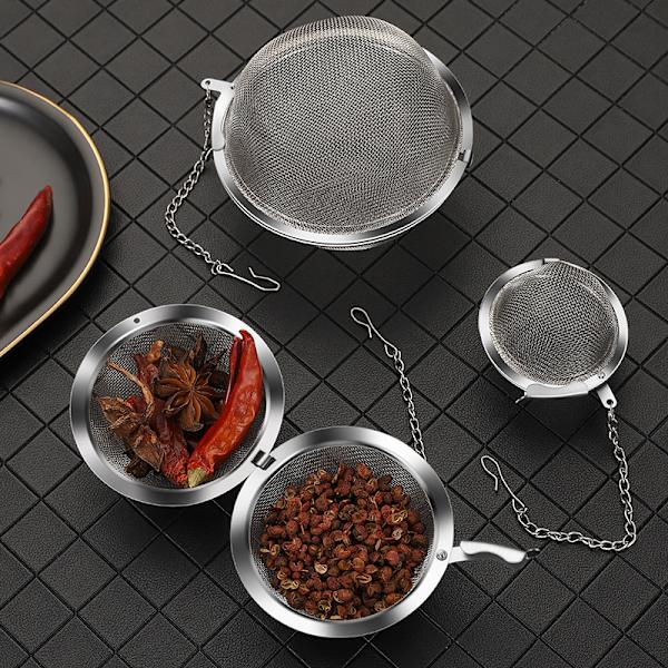 Rostfritt te Infuser Sphere Locking Spice Tea Ball Sil Me L