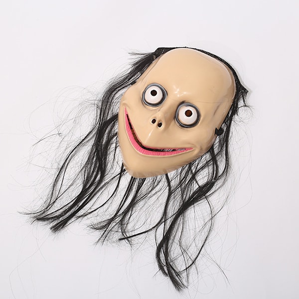 Ny Halloween Horror Maske Med Langt Hår Sjov Maske V-formet Mo A