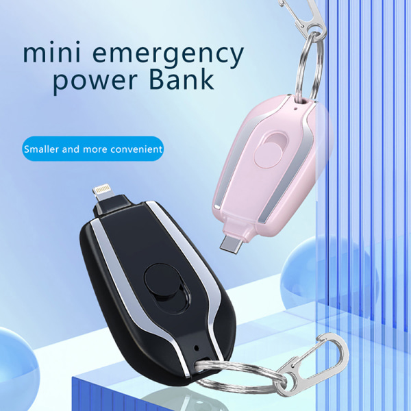 Mini Power Bank bærbar Power Bank nøkkelring Mini Powerbank A1