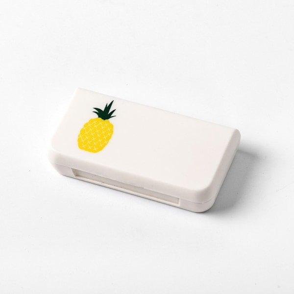 3Grids Mini Pille Etui Plast Reise Medisin Box e Lite bord Pineapple