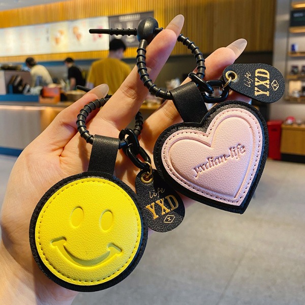Nydelig hjerteformet nøkkelring Love Heart Utsøkt PU-skinn Ke 01