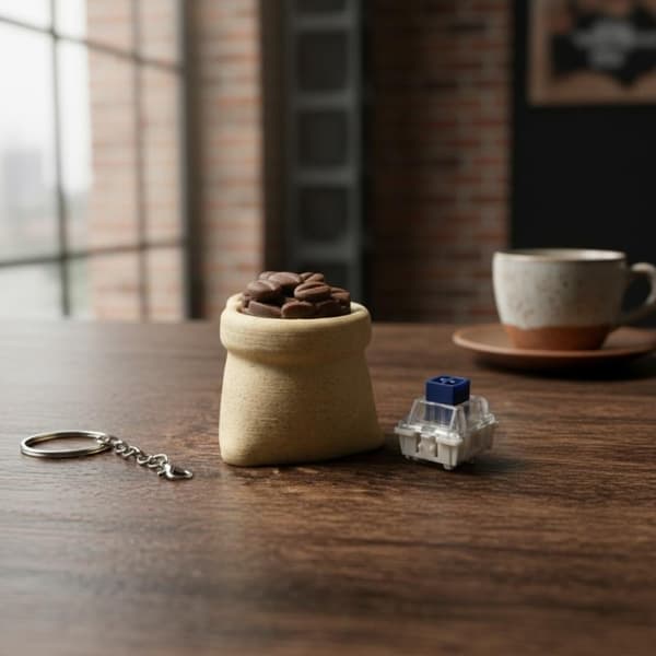 3D-printad kaffebönssimulering kaffekopp stressavlastande