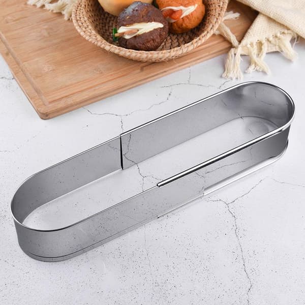 Justerbar Oval Kakeringform i Rustfritt Stål for Mousse Bakverk