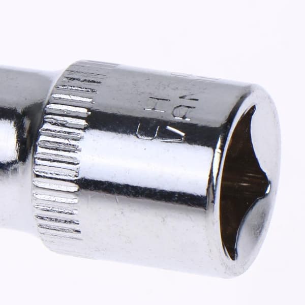 6-24 mm 3/8 kort sekskanttop spejlpoleret forkromet stål E 10mm