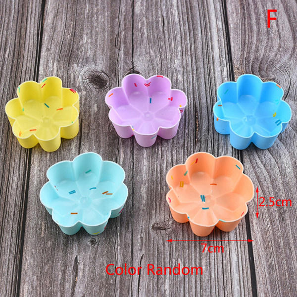 Silikonform Cupcake Gjenbrukbare kakeformer Muffinsbaking DIY Kit F
