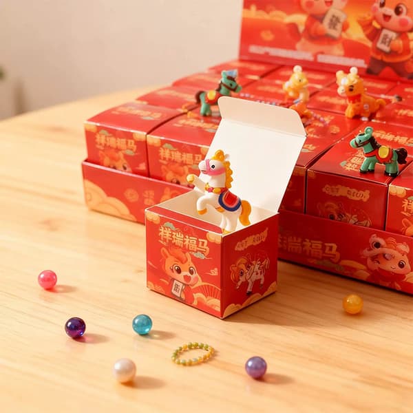 24 st. presentförpackning med nyckelringar med hästtema, överraskningslåda 1 set
