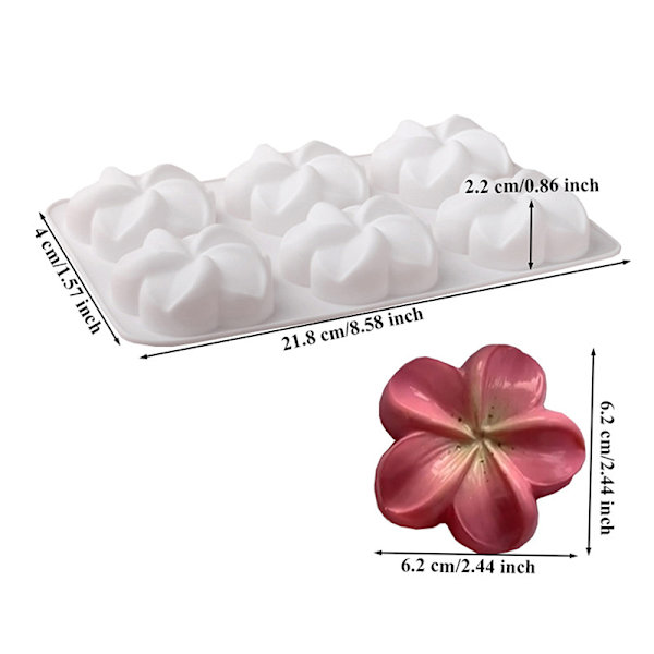 Blomsterformede silikonekageforme Franske mousse kageforme Hjem A4