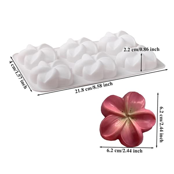Blomsterformede silikonkakeformer Franske mousse-kakeformer Hjem A4