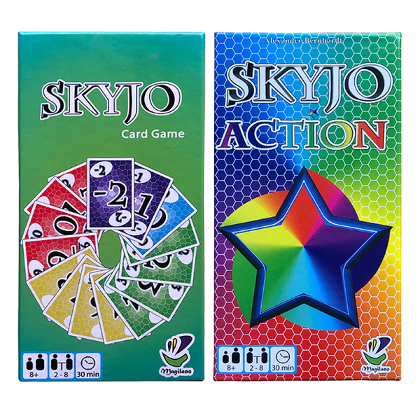 1 æske med "SKYJO Action" engelsk versionskort til Family Gatheri A1