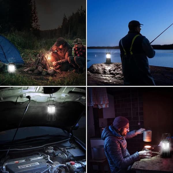 LED Campinglamper Hængende Sammenklappelig Mini Lanterne Stærk Lys