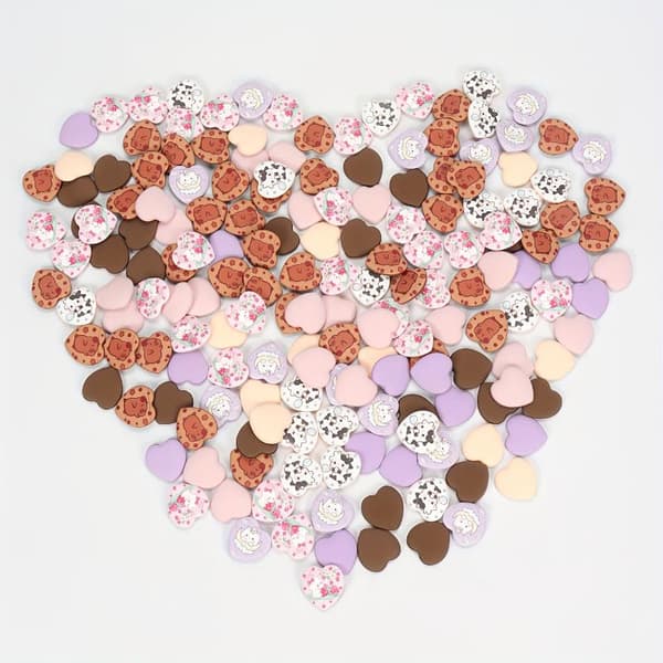 10 stk. Mini Finger Pudderkvast Makeup Puffs Super Blød Concealer A