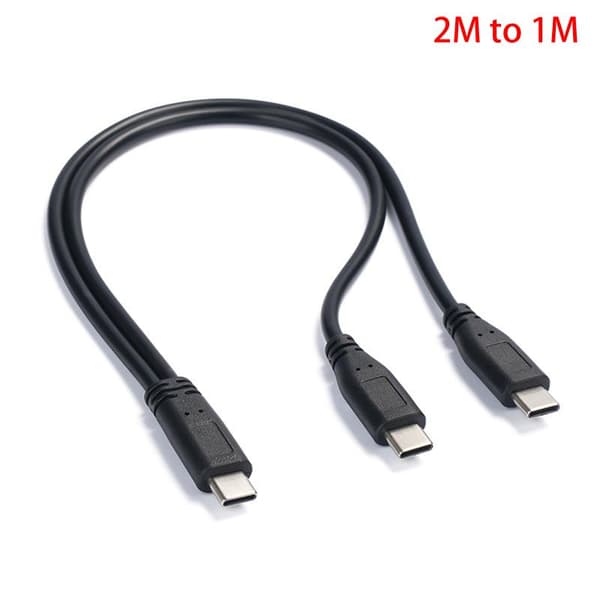 USB C-kabeldelare Typ C 1 till 2 förlängningskabel för PC B
