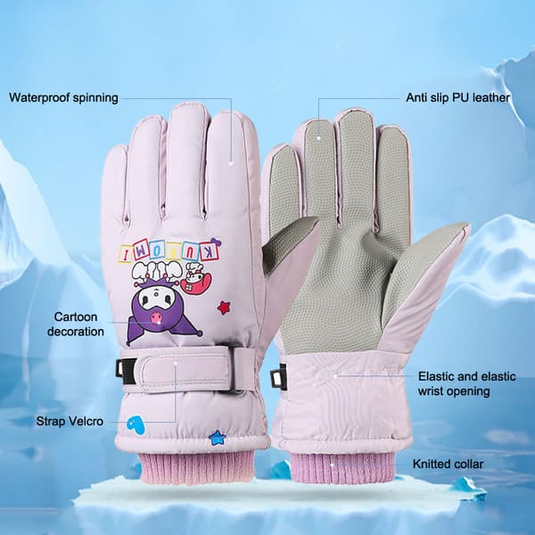 Sanrio Melody Kuromi Vinter Børnefleecehandsker Udendørs Varme A2