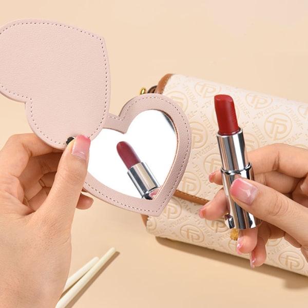 Folding Pocket Compact Mirror Resesminkverktyg Pop-up Design Gold