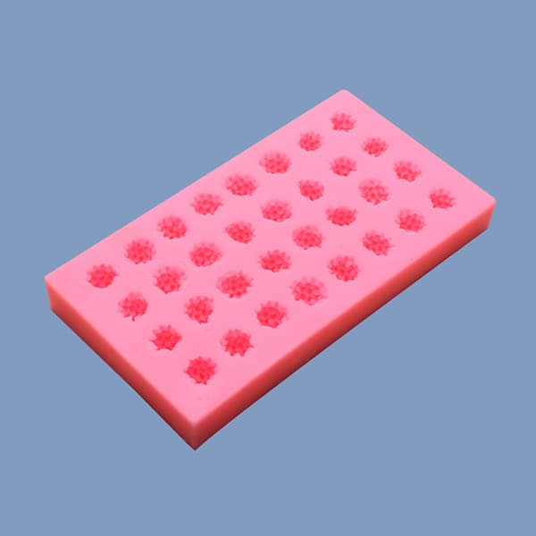 32-hulrom 3D Bringebær Silikonform Sjokolade Fondant Kake