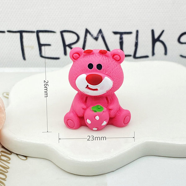 Strawberry Bear Bil Ornamenter Jenter Trendy High-end Dolls Skrivebord A4