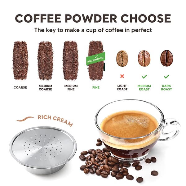 Til Senseo HD7801 kaffemaskine rustfrit stål sølv kapsel filter