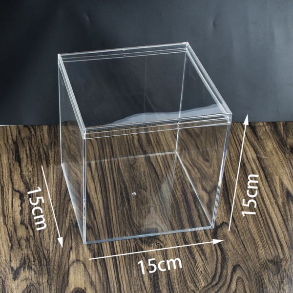 Firkantet Høj Transparent Plastic Box Betta Breeding Box Mini Can A2