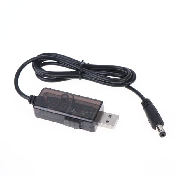 USB Boost Converter DC 5V till 9V 12V USB Step-up-kabel + 3.5x1.3 1 to 2