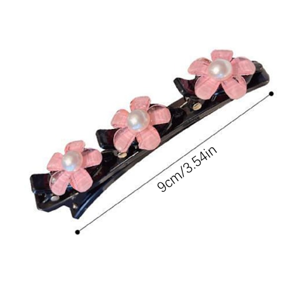 Flower Sparkling Crystal Butterfly punottu hiusklipsit Nelilehtinen 3