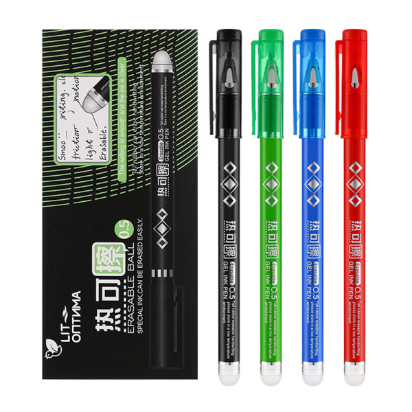 1 Stk Magic Erasable Pen Sett Fargerike 0,5 mm Erasable Gel Pens Was Blue