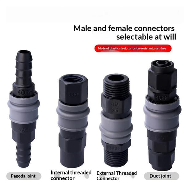 Pneumatiska snabbkopplingar Läckagesäker Plug and Play-design A4 10mm