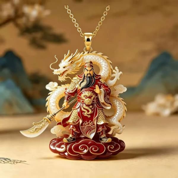 e Dragon Fox Anheng Halskjede Emaljehåndverk Glitrende Krystall Fo A8