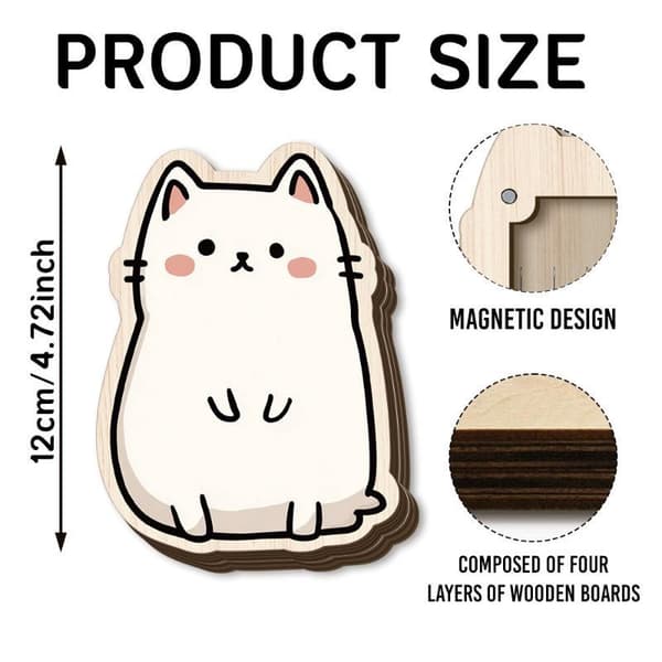 e Kat Træ Opbevaringsboks Magnetisk Synålsholder Organizer A5