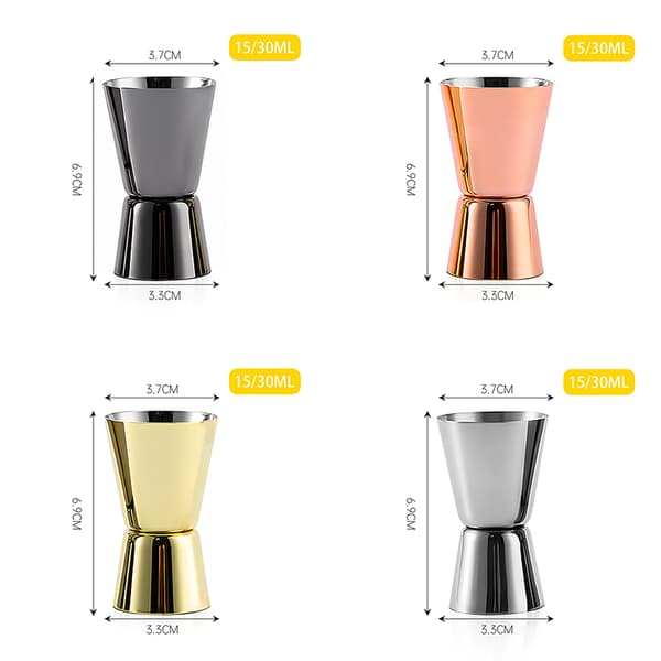 Multifunktionel cocktail dobbeltmålebæger i rustfrit stål 1 13