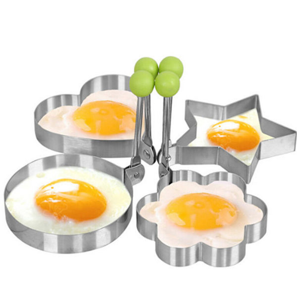 Stekepanne i rustfritt stål for steking av egg Round