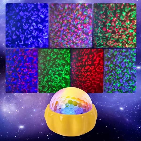 USB LED Nattlys Stjernehimmel Projektorlampe DC5V RGB Fjernkontroll White