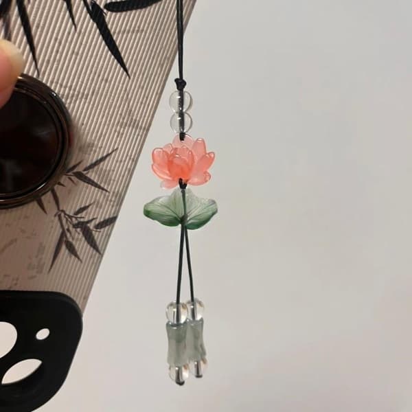 1/3/5 st sommar lotus telefonberlock hänge simulerad blompärla A1