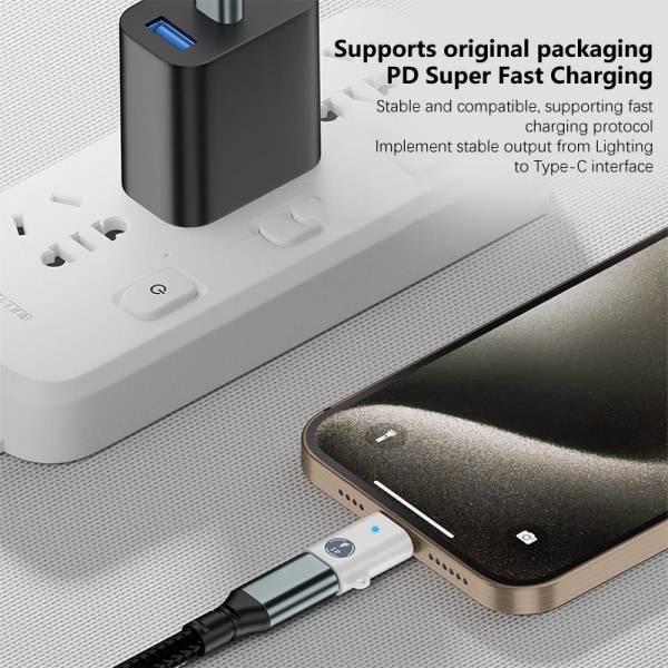 60W USB-C til Lightning Type-C PD-adapter for Iphone 15-lader A4