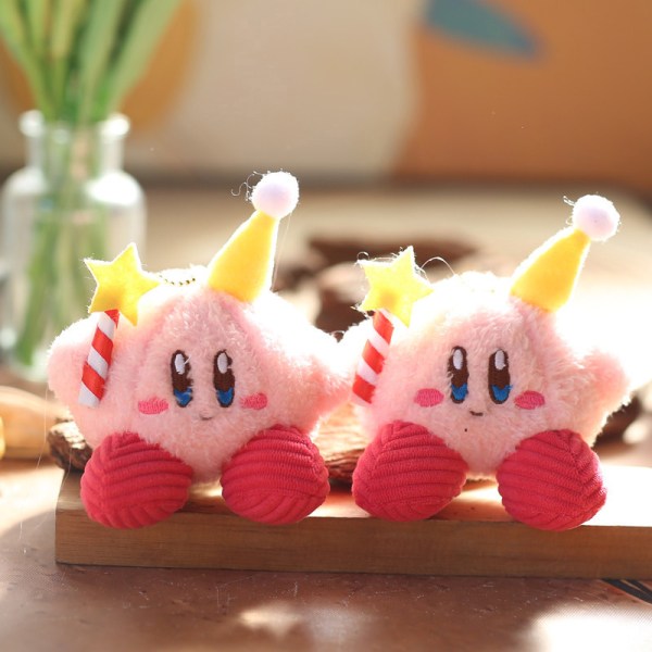 12cm e Kirby Bursdagslys Stjerner Plysjleketøy Kawaii Kirby Room