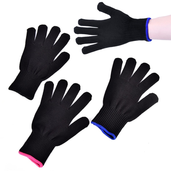 1 stk varmebestandig handske til hårstyling til at krølle lige Black