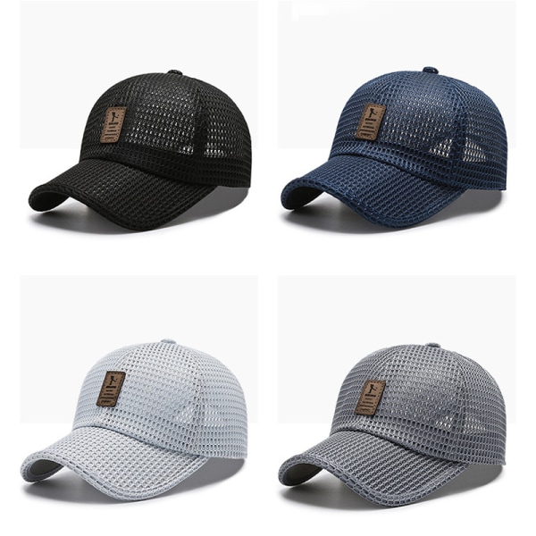 Sommar Andas Mesh Baseball Cap Kvinnor Män UV-skydd Ut B