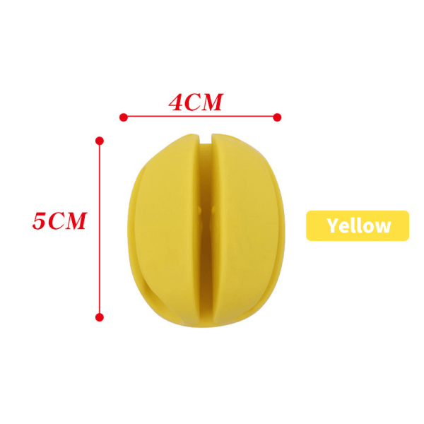 1 stk Gjenbrukbar fiskestang bindeklemme stang binde silikon Yellow