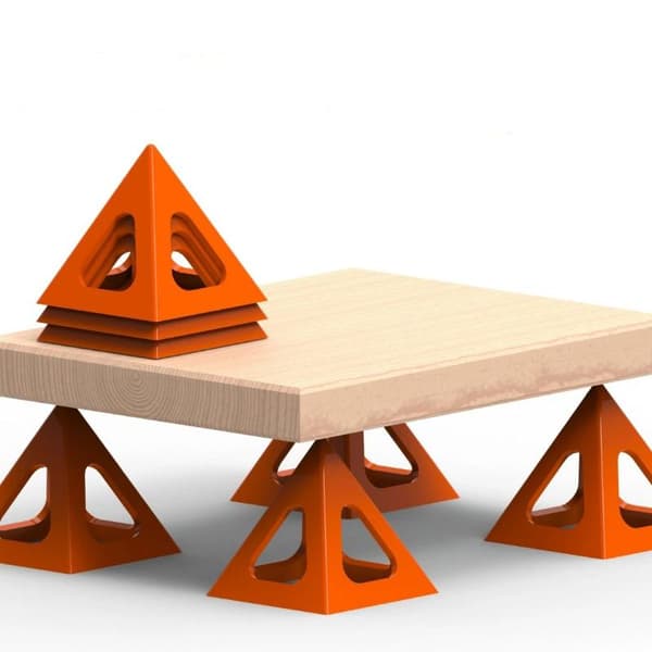 1/4 st pyramidformad stativ triangulär konsol träbearbetning Pa A4