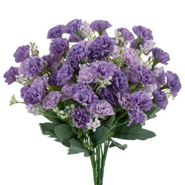 Kunstig nellike blomsterbuket modstandsdygtig blomst til hjemmet Yellow